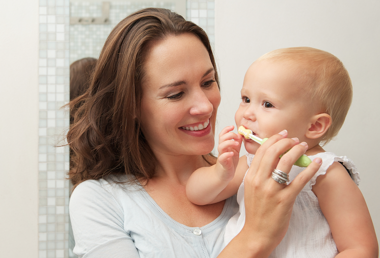 brushing teeth